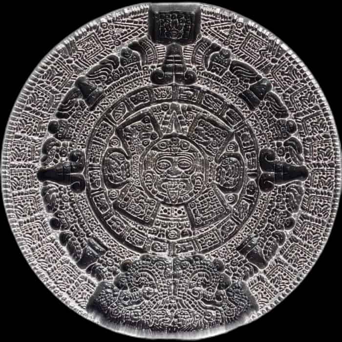 Aztec Sun Stone Stacker 2 uncje srebra - thumbnail 2