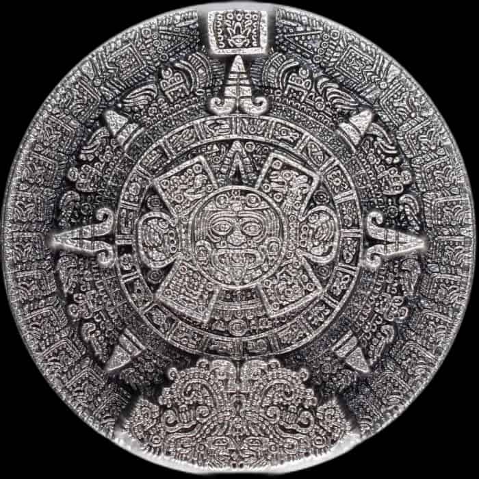 Aztec Sun Stone Stacker 2 uncje srebra - thumbnail 1