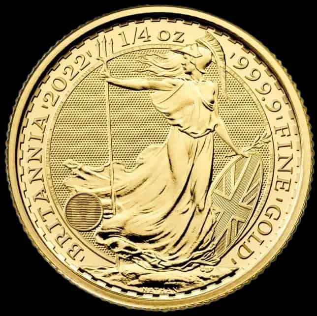 Britannia 1/4 uncji złota 2022 - thumbnail 1