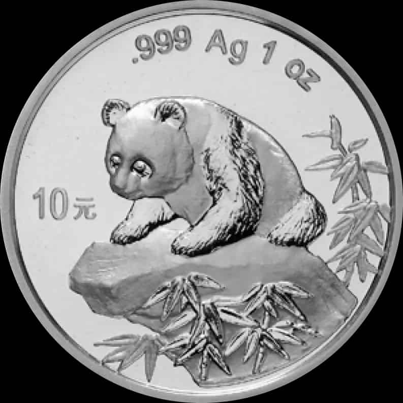 Chińska Panda 1 uncja srebra 1999 - thumbnail 1