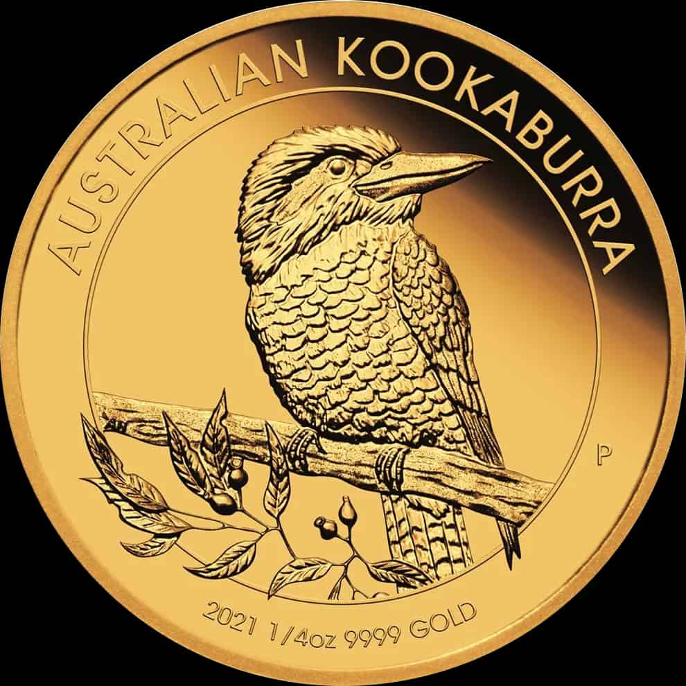 Kookaburra 1/4 uncji złota Proof 2021 - thumbnail 1