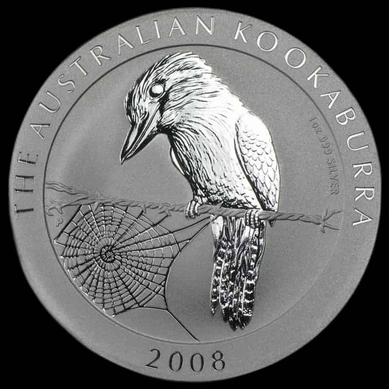 Kookaburra 1 uncja srebra 2008 - thumbnail 1