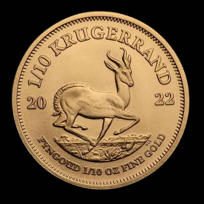 Krugerrand 1/10 uncji złota 2022 - thumbnail 1