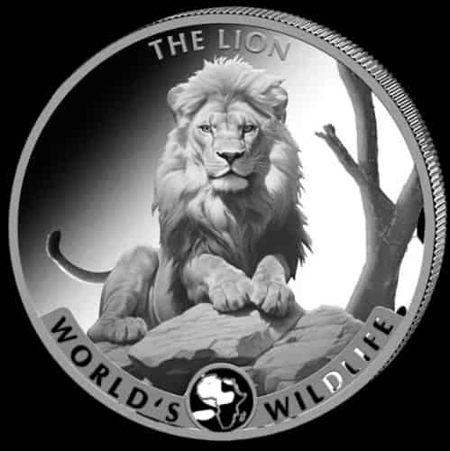 World‘s Wildlife - Lion 1 uncja Srebra 2025 - thumbnail 1