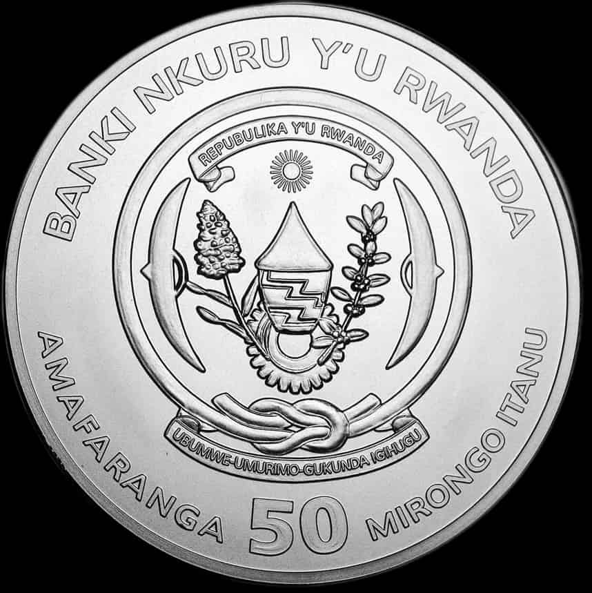 Rwanda Lunar Rok Szczura 1 uncja srebra 2020 - thumbnail 2