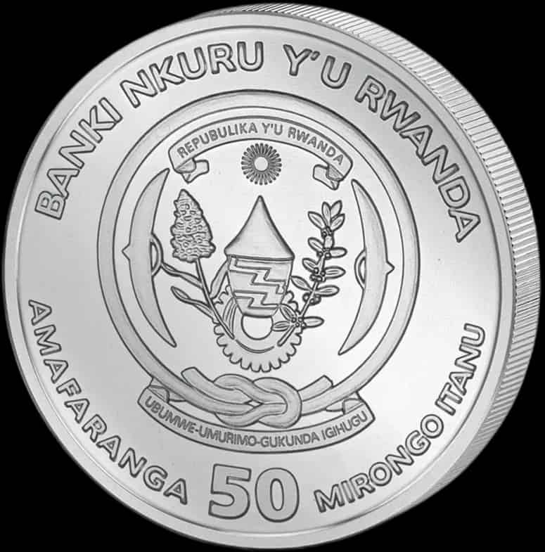 Rwanda Lunar Rok Węża 1 uncja srebra 2025 - thumbnail 2