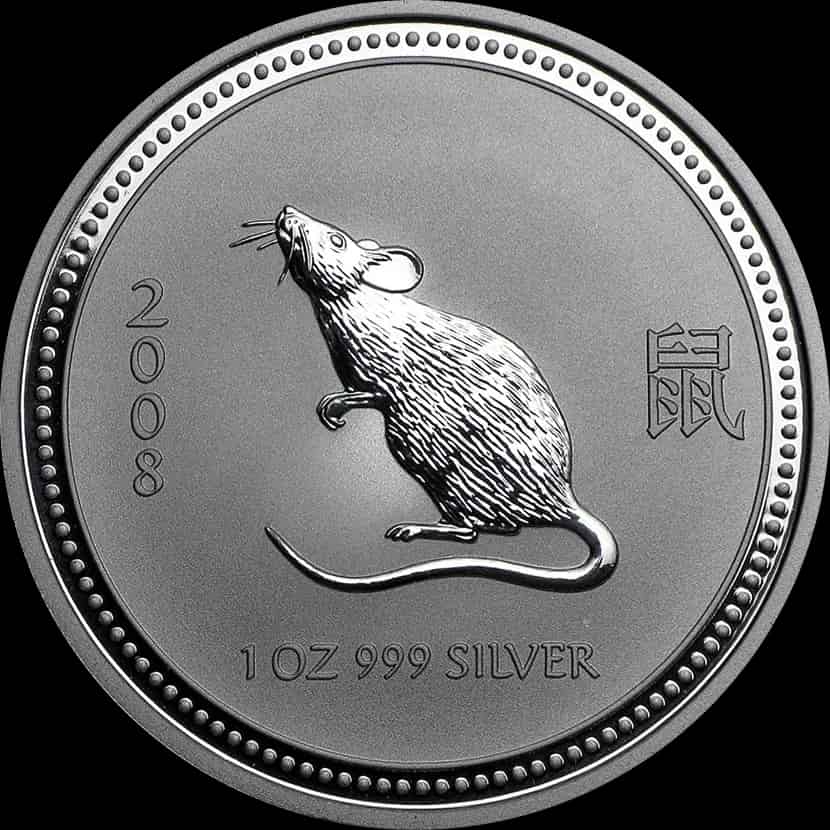 Lunar I Rok Myszy 1 uncja Srebra 2008 - thumbnail 1