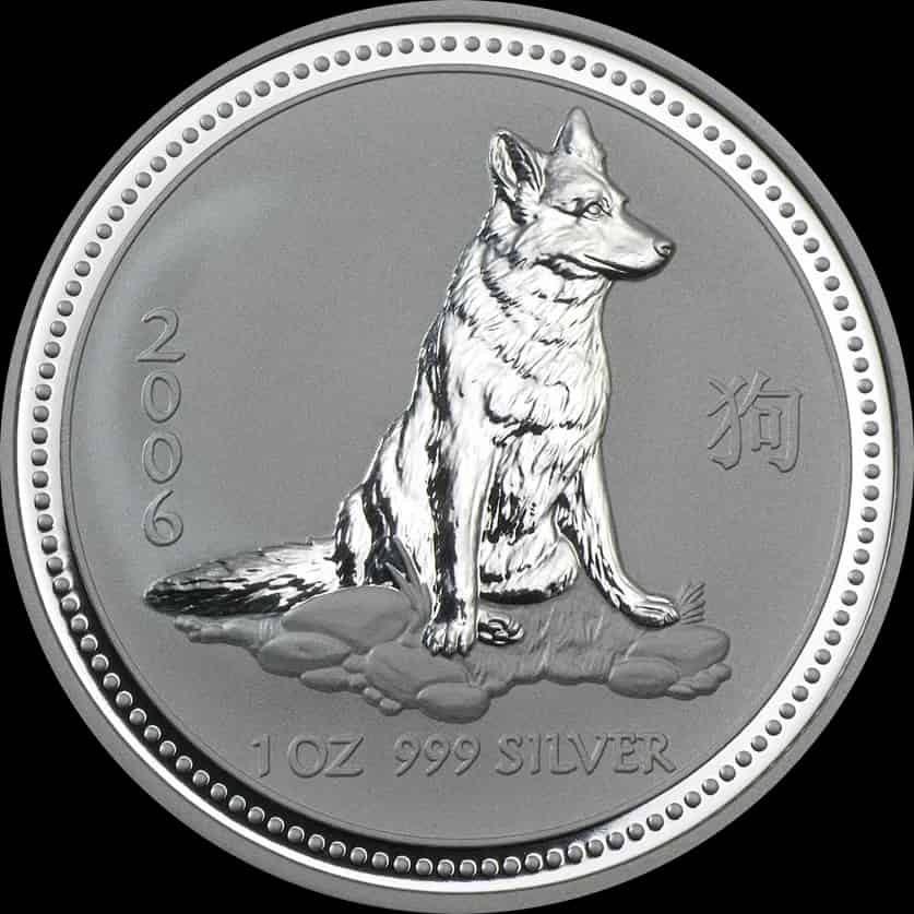 Lunar I Rok Psa 1 uncja Srebra 2006 - thumbnail 1