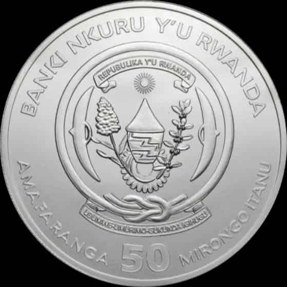 Rwanda Lunar Rok Świni 1 uncja srebra 2019 - thumbnail 2