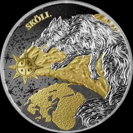 Ragnarok: Skoll & Hati Geminus 2 uncje Srebra 2024 - thumbnail 1