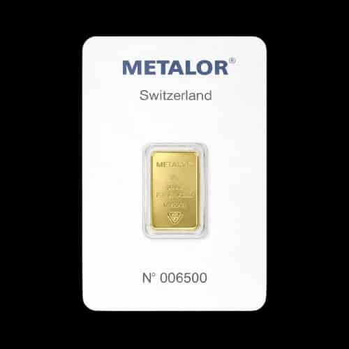 Sztabka 2g złota Metalor - thumbnail 1