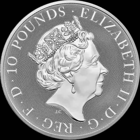 The Royal Tudor Beasts: The Yale of Beaufort 10 uncji srebra 2023 - thumbnail 2