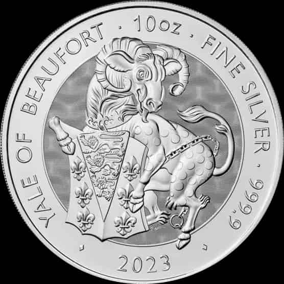 The Royal Tudor Beasts: The Yale of Beaufort 10 uncji srebra 2023 - thumbnail 1