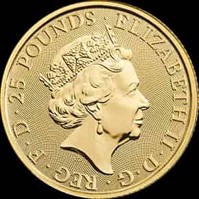 The Royal Tudor Beasts: The Yale Of Beaufort 1/4 uncji złota 2023 - thumbnail 2