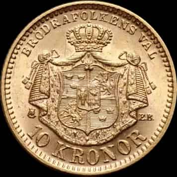 10 Koron Szwedzkich Oskar II - image 2