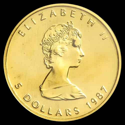 Kanadyjski Liść Klonowy 1/10 uncji złota 1987 - image 2