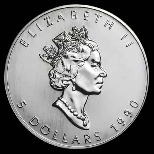Kanadyjski Liść Klonowy 1 uncja srebra 1990 - image 2