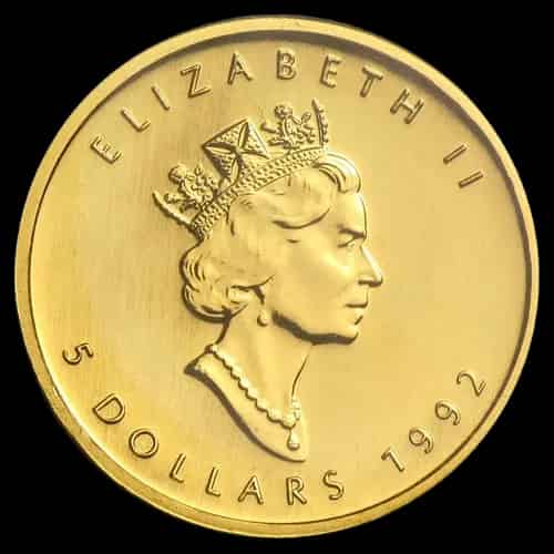 Kanadyjski Liść Klonowy 1/10 uncji złota 1992 - image 2