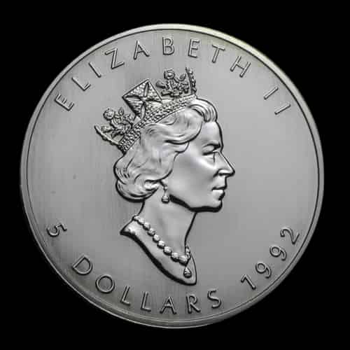 Kanadyjski Liść Klonowy 1 uncja srebra 1992 - image 2