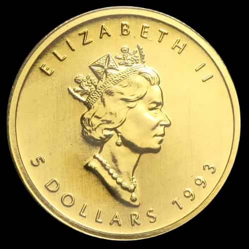 Kanadyjski Liść Klonowy 1/10 uncji złota 1993 - image 2