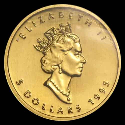 Kanadyjski Liść Klonowy 1/10 uncji złota 1995 - image 2