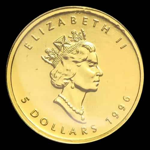 Kanadyjski Liść Klonowy 1/10 uncji złota 1996 - image 2