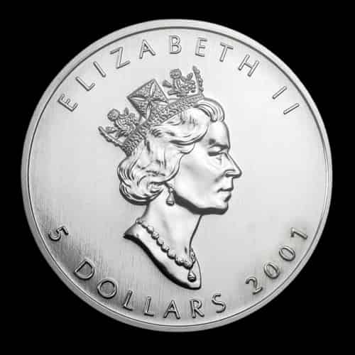 Kanadyjski Liść Klonowy 1 uncja srebra 2001 - image 2