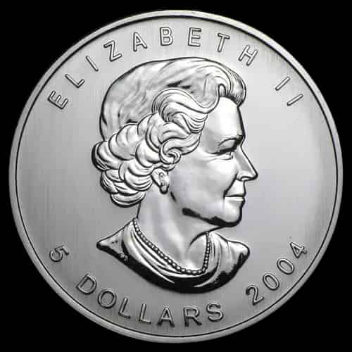 Kanadyjski Liść Klonowy 1 uncja srebra 2004 - image 2