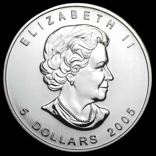 Kanadyjski Liść Klonowy 1 uncja srebra 2005 - image 2