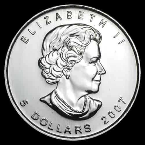 Kanadyjski Liść Klonowy 1 uncja srebra 2007 - image 2
