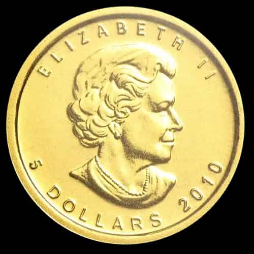 Kanadyjski Liść Klonowy 1/10 uncji złota 2010 - image 2