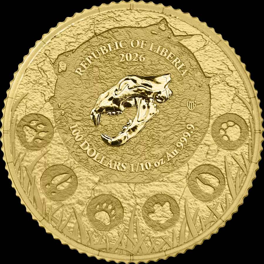 Megafauna Cave Lion 1/10 uncji złota 2026 - image 2