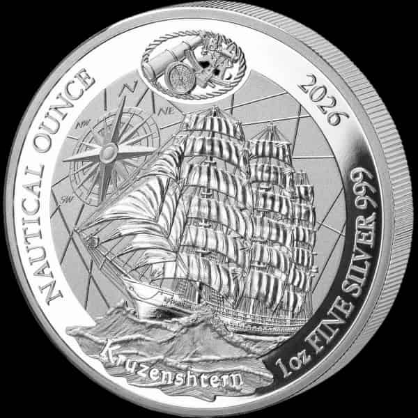 Rwanda: Nautical Ounce Kruzenshtern 1 uncja srebra 2026 Proof - image 1