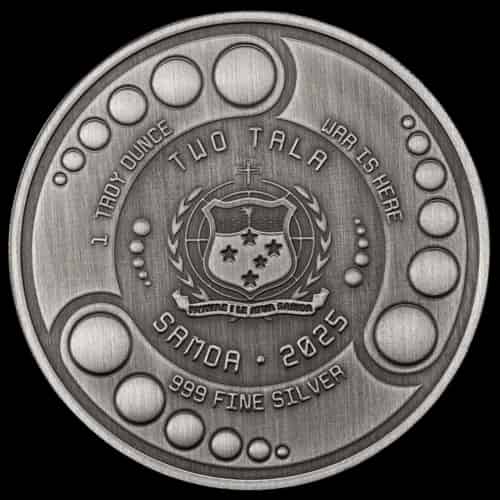 Samoa: Alien 1 uncja Srebra 2025 Antiqued - image 2
