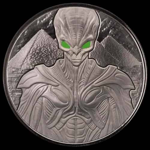 Samoa: Alien 1 uncja Srebra 2025 Rhodium - image 1