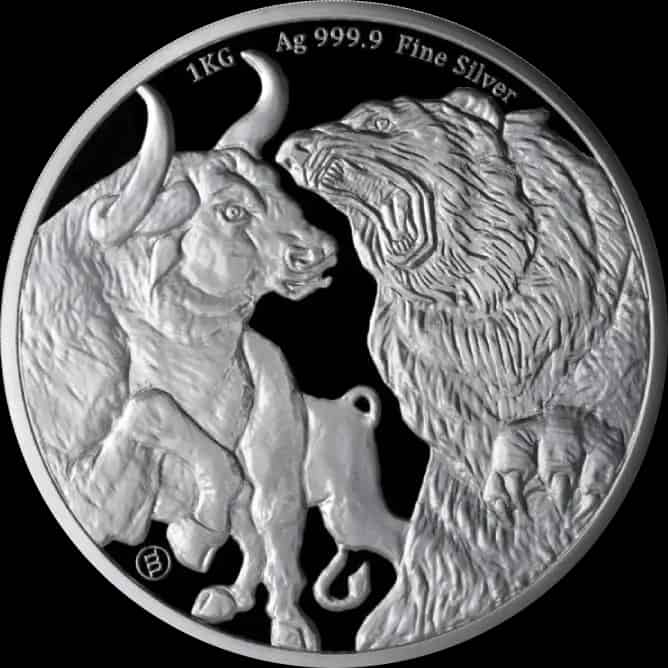 Czad Bull and Bear 1000g Srebra 2023 - image 1
