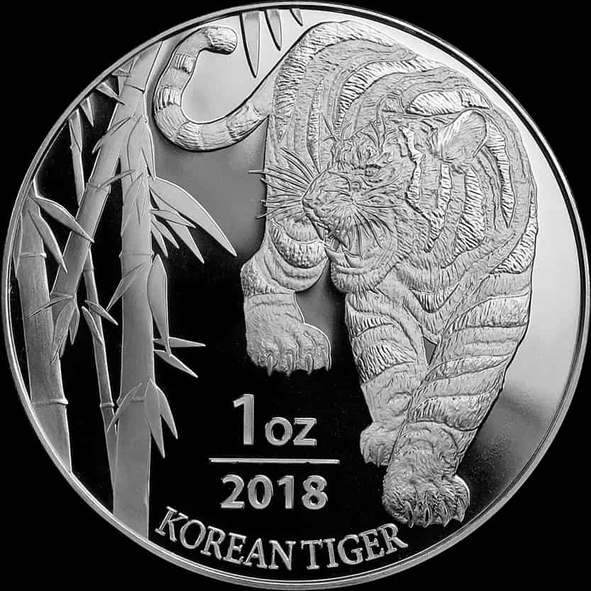 Korean Tiger 1 uncja Srebra 2018 - image 1