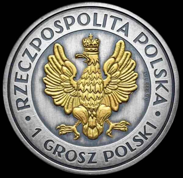 Królowa Jadwiga 1 uncja Srebra Antique Gold 2023 - image 2