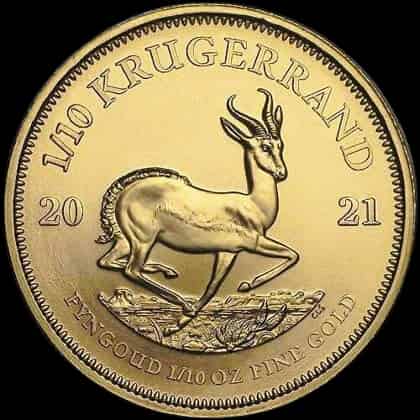 Krugerrand 1/10 uncji złota 2021 - image 1