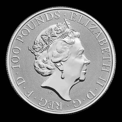 The Royal Tudor Beasts: Lion of England 1 uncja platyny 2022 - image 2
