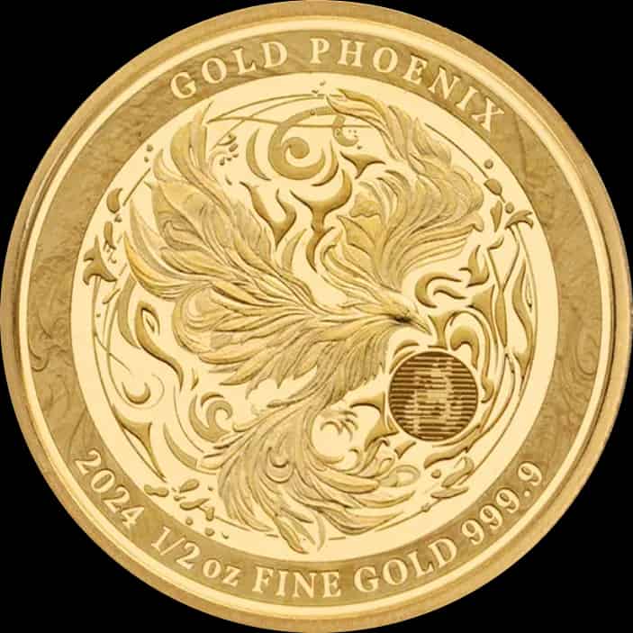 Phoenix 1/2 uncji Złota 2024 Prooflike - image 1