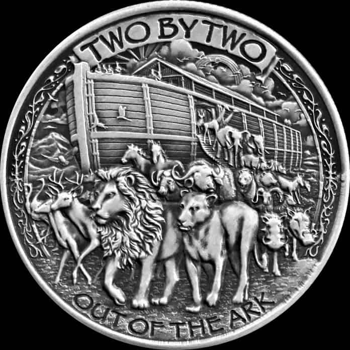 Noah's Ark 1 uncja Srebra 2022 Antiqued - image 2
