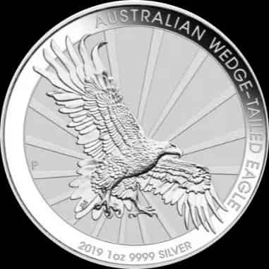 Orzeł Australijski Wedge-Tailed Eagle 1 uncja srebra 2019 - image 1