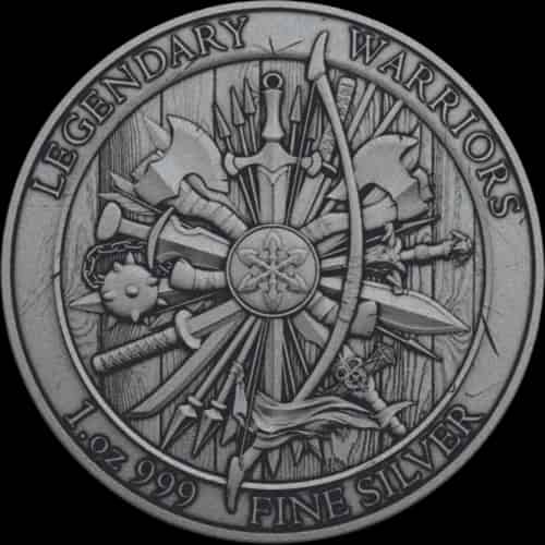 Legendary Warriors Sitting Bull Antique Color 1 uncja srebra - image 2