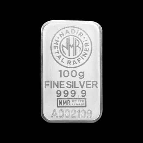 Sztabka 100g srebra Nadir Metal Rafineri - image 1