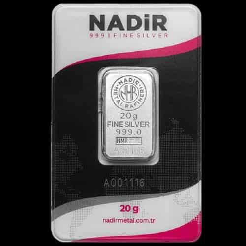 Sztabka 20g srebra Nadir Metal Rafineri - image 1