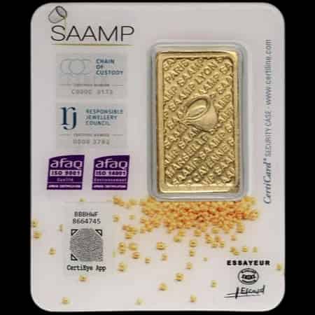 Sztabka 10g złota SAAMP - image 2