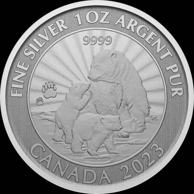 Canada The Majestic Polar Bear 1 uncja Srebra 2023 - image 1