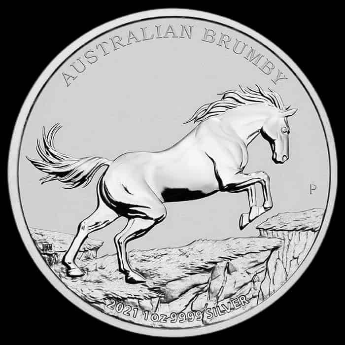 Australijski Koń Brumby 1 uncja srebra 2021 - image 1