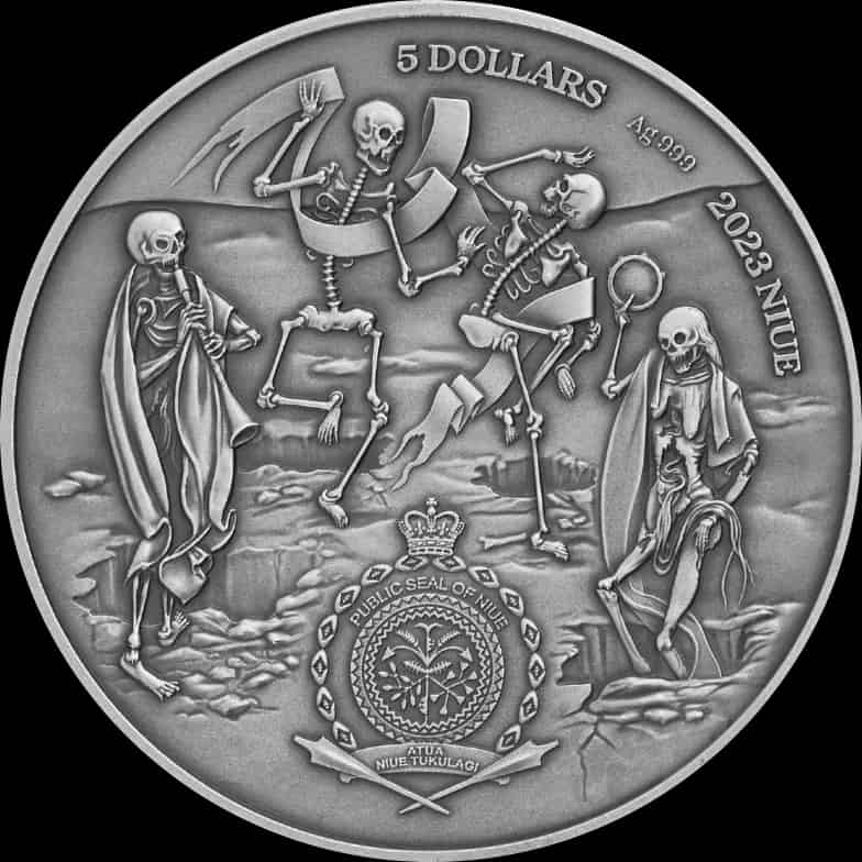 Ludzkie Tragedie - Dżuma 2 uncje Srebra 2024 High Relief - image 2